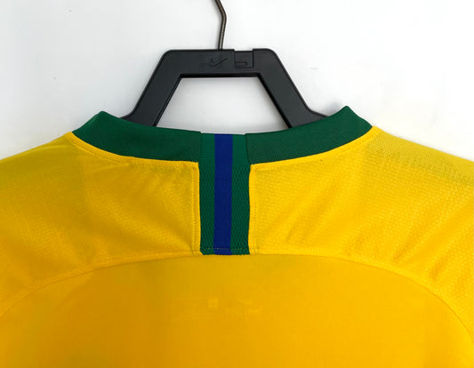 Brazil 2018 Home Retro Jersey - back view