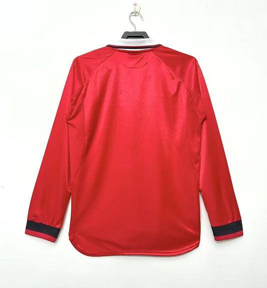 Manchester United 1999/00 Home Long Sleeve Retro Jersey - back view