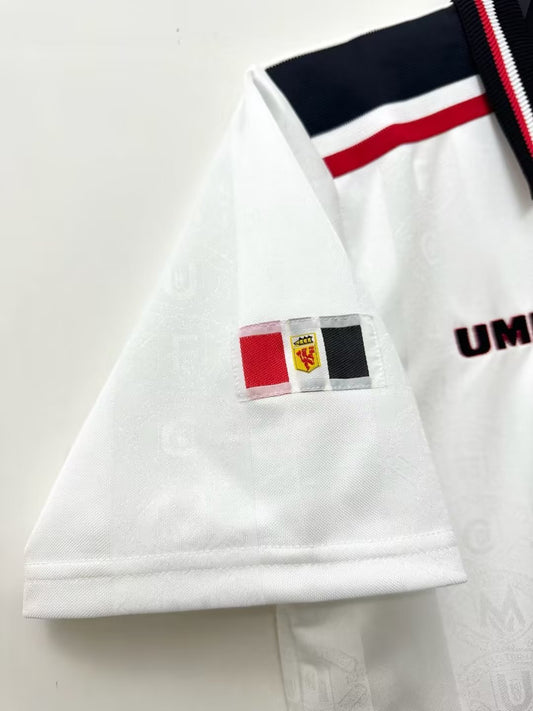 Manchester United 1998 Away Jacquard Retro Jersey - back view