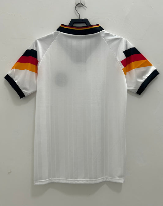 Germany 1992 Home Retro Jersey - back view