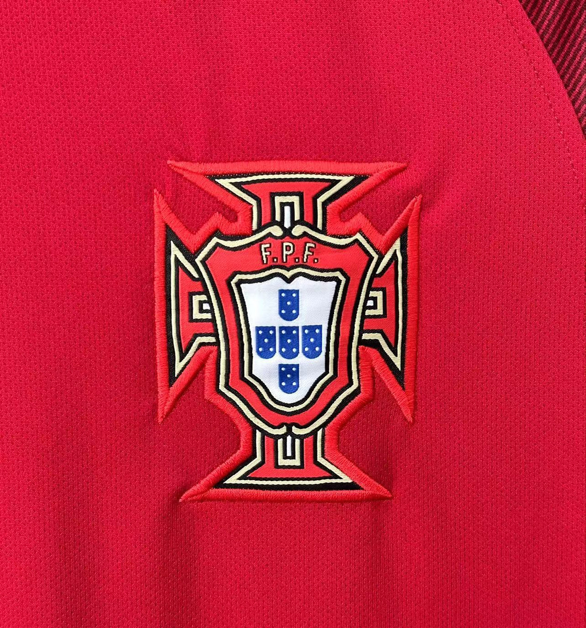 Portugal 2016 Home Long Sleeve Retro Jersey - detail view