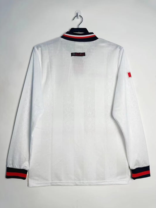 Manchester United 1998/99 Away Long Sleeve Retro Jersey - back view