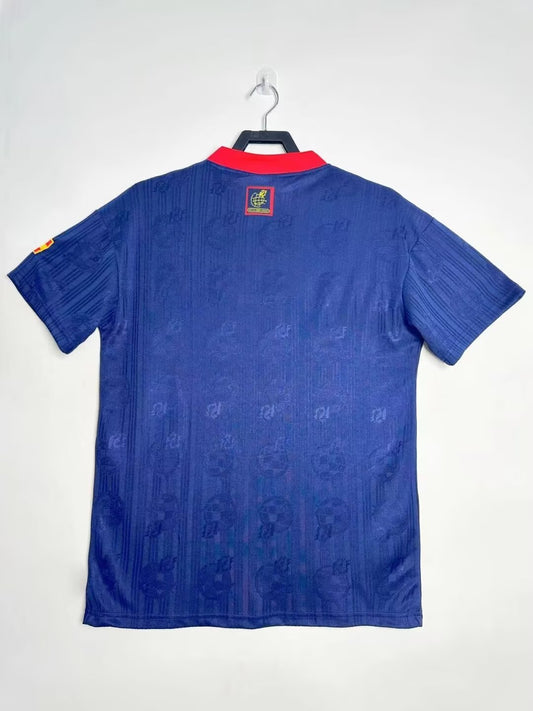 Spain 1996 Away Jacquard Retro Jersey - back view