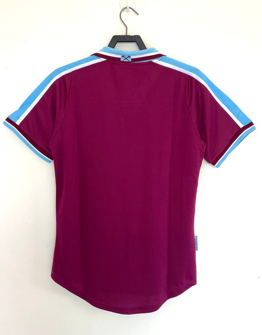 West Ham United 1999/01 Home Retro Jersey - back view