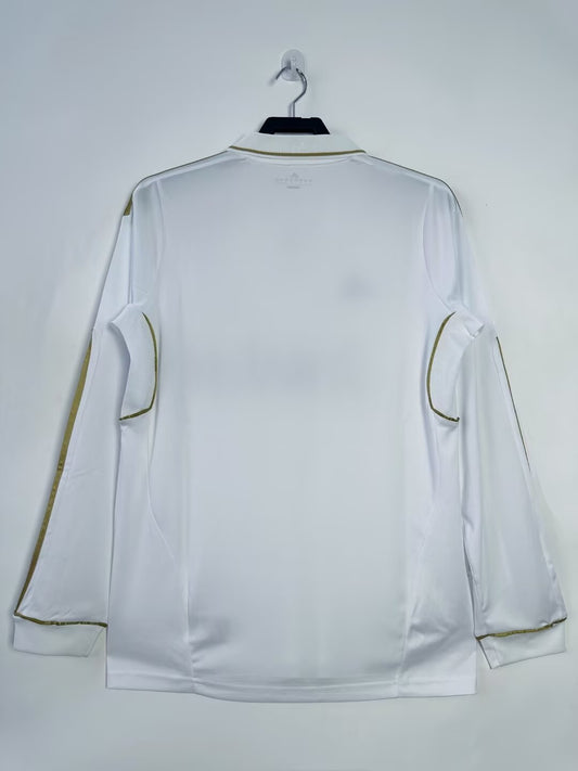 Real Madrid 2011/12 Home Long Sleeve Retro Jersey - back view