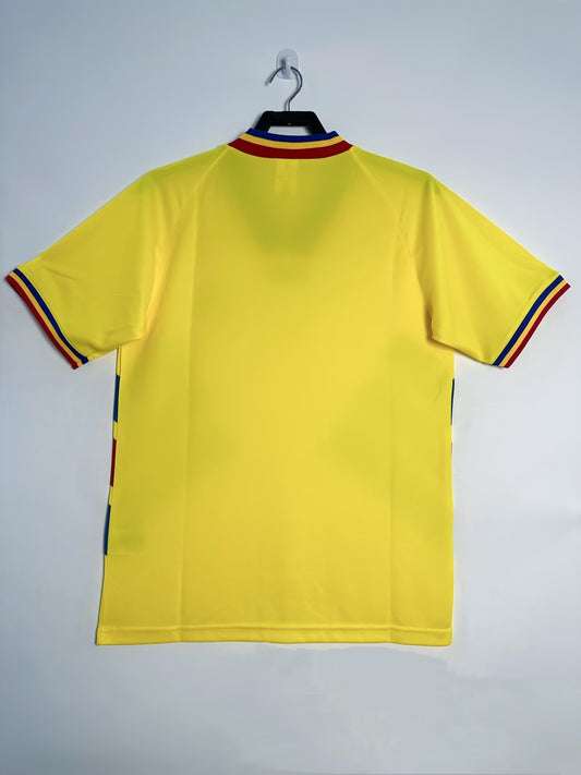 Romania 1994 Home Retro Jersey - back view