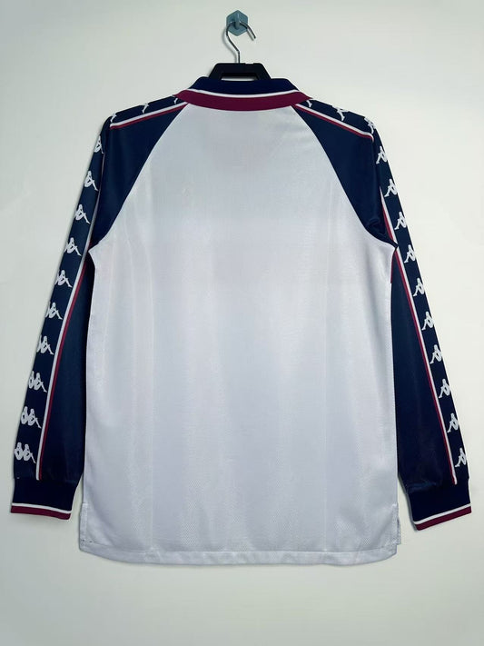 Manchester City 1997/98 Away Long Sleeve Retro Jersey - back view