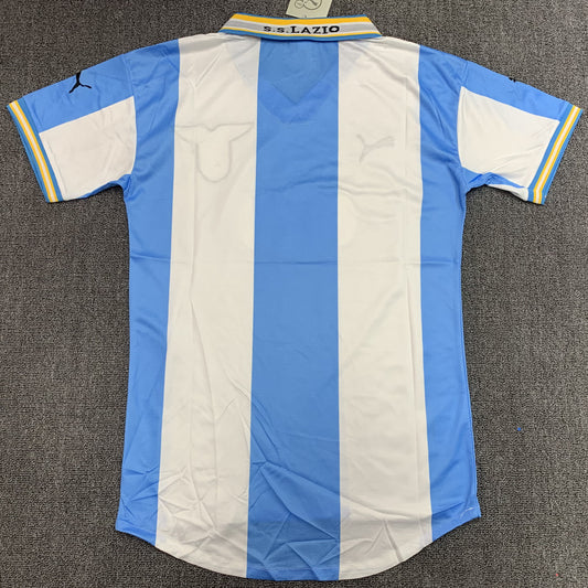 Lazio 1999/00 Home Blue and White Retro Jersey - back view