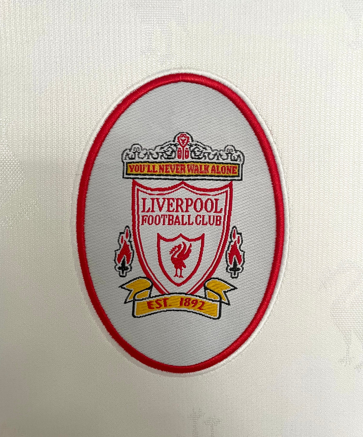 Liverpool 1996/97 White Retro Jersey - detail view