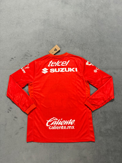 Pumas UNAM 2025/26 Long Sleeve Orange Fan Goalkeeper Jersey [KF-002]