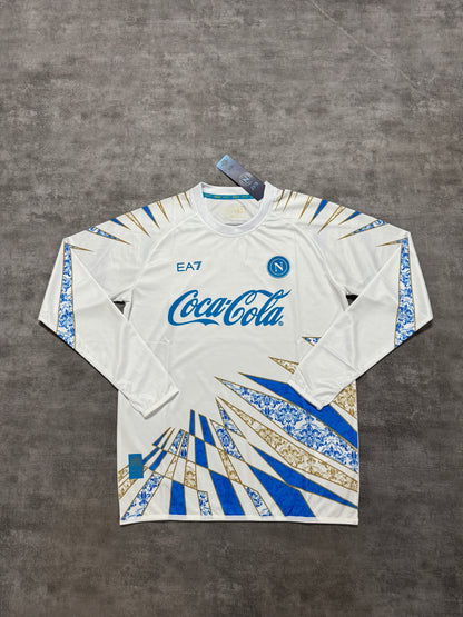 Napoli 2025/26 Long Sleeve White Fan Pre-Match [KF-001]