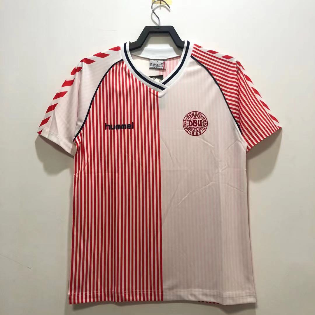 Denmark 1986 Away Retro Jersey - front view