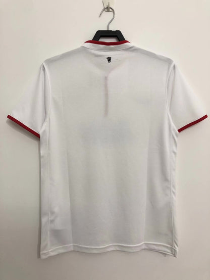 Manchester United 2013/14 White Retro Jersey - back view