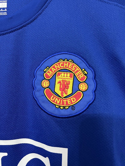 Manchester United 2008/09 Third Blue Retro Jersey - detail view