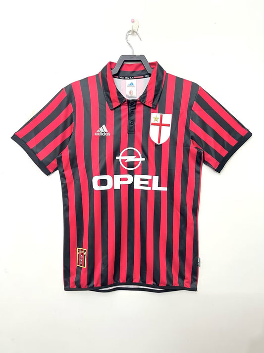 AC Milan 1999/00 Home Retro Jersey - front view