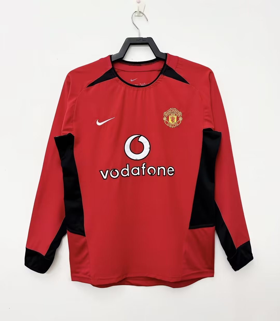 Manchester United 2002/04 Home Long Sleeve Retro Jersey - front view
