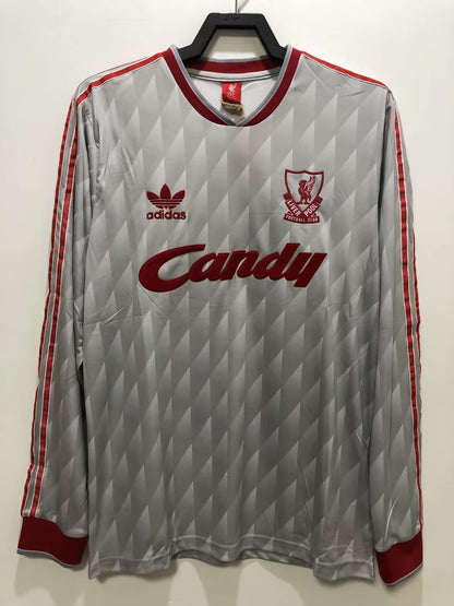 Liverpool 1989/91 Away Long Sleeve Retro Jersey - front view