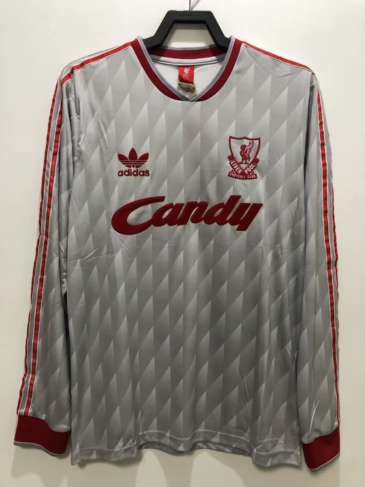 Liverpool 1989/91 Away Long Sleeve Retro Jersey - front view