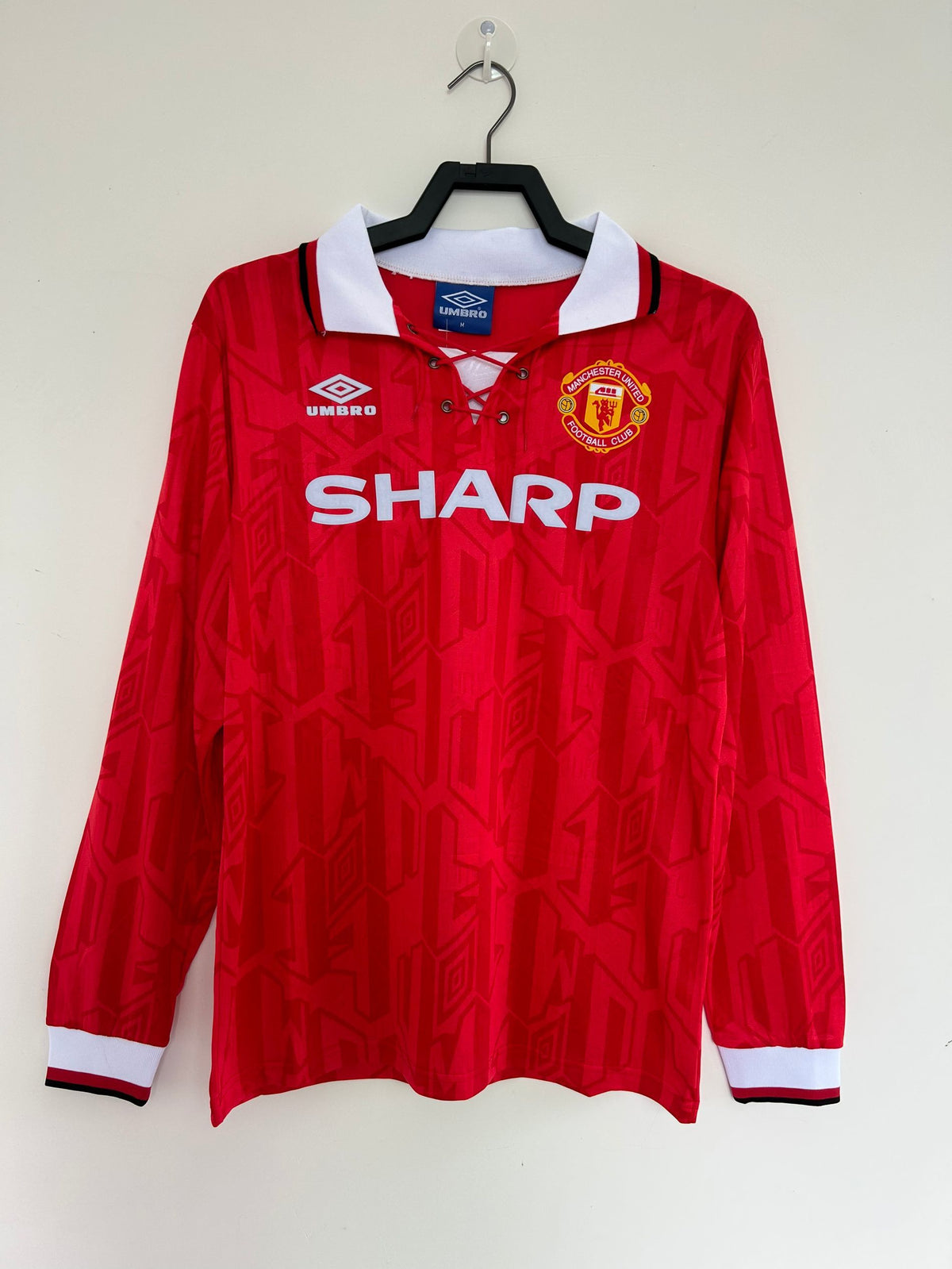 Manchester United 1992/94 Home Long Sleeve Retro Jersey - front view