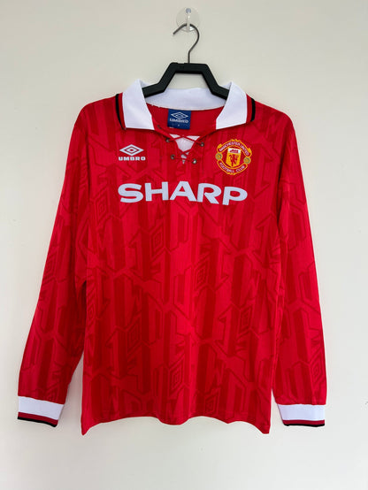 Manchester United 1992/94 Home Long Sleeve Retro Jersey - front view