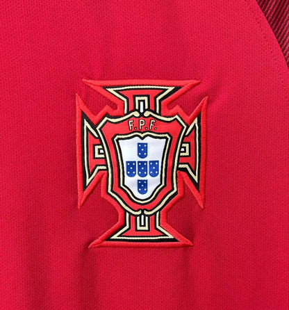 Portugal 2016 Home Long Sleeve Retro Jersey - detail view