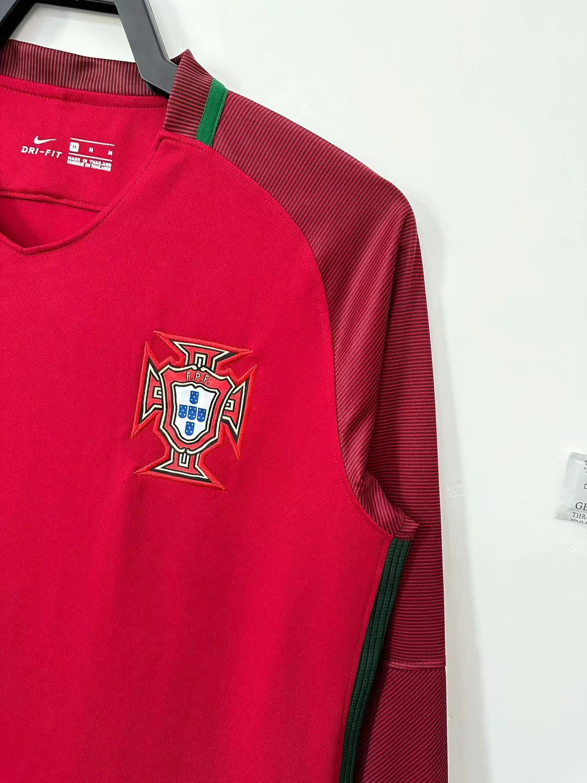 Portugal 2016 Home Long Sleeve Retro Jersey - front view