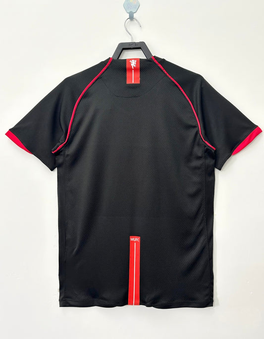 Manchester United 2007/08 Away Black Retro Jersey - back view