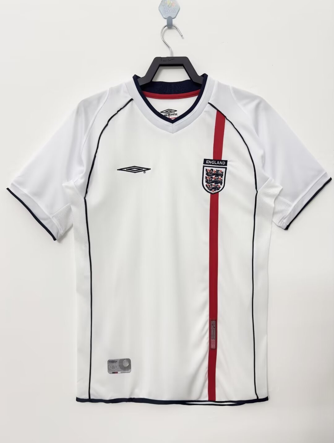 England 2002 Home Retro Jersey - front view