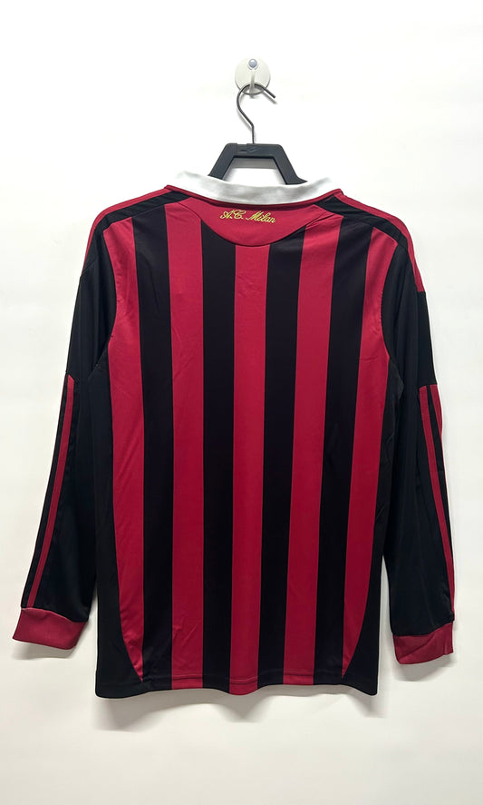 AC Milan 2009/10 Home Long Sleeve Retro Jersey - back view