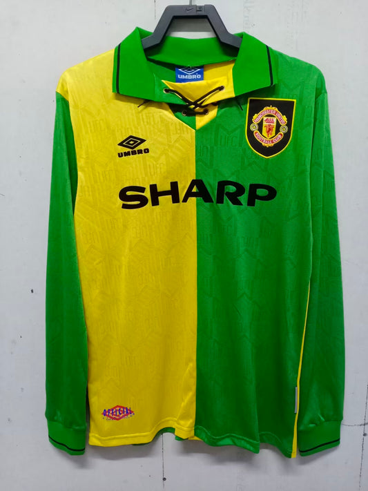 Manchester United 1992/94 Away Long Sleeve Retro Jersey - front view