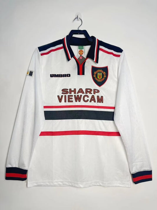 Manchester United 1998/99 Away Long Sleeve Retro Jersey - front view