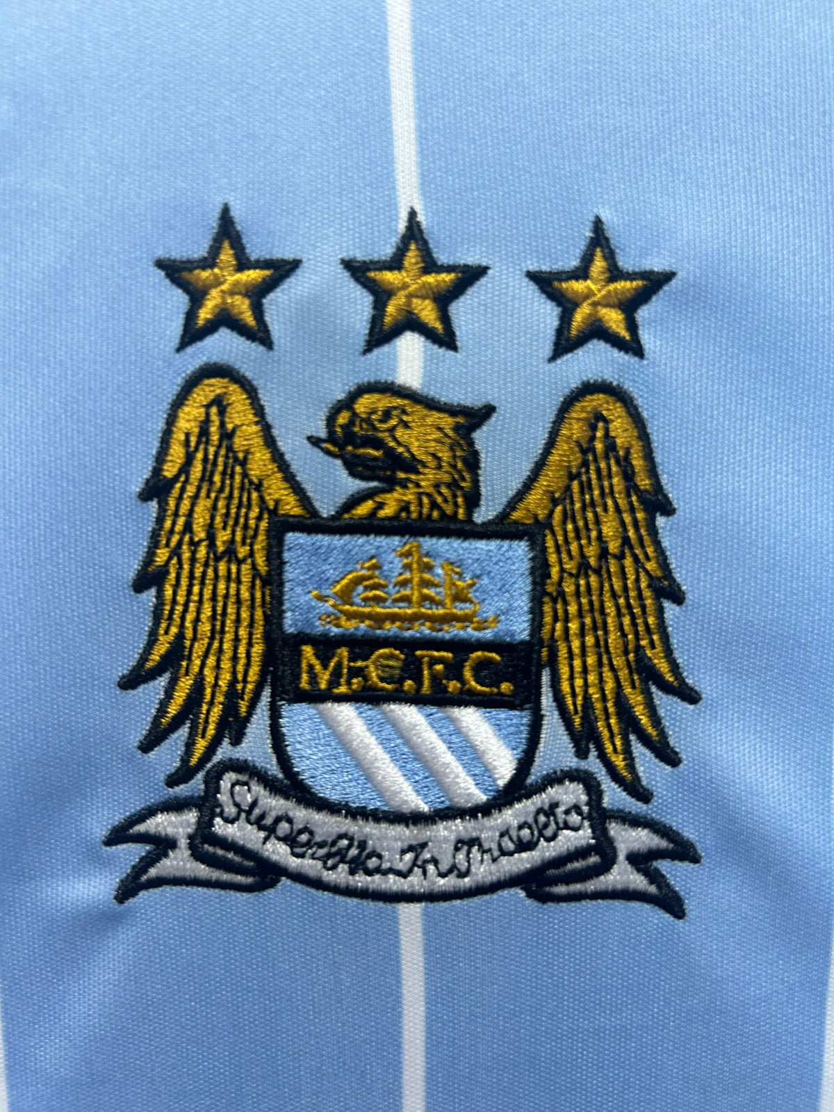Manchester City 2007/08 Home Retro Jersey - detail view