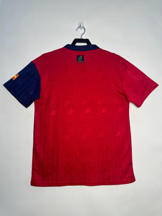 Spain 1996 Home Retro Jersey - back view