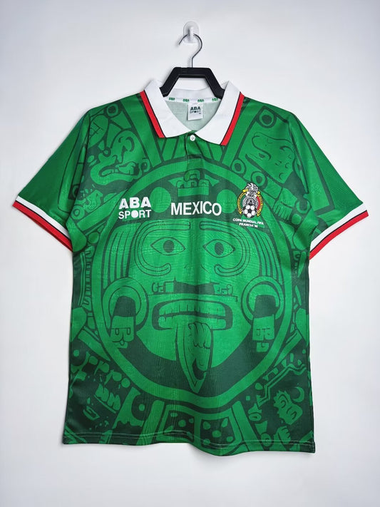 Mexico 1998 Home Jacquard Retro Jersey - front view