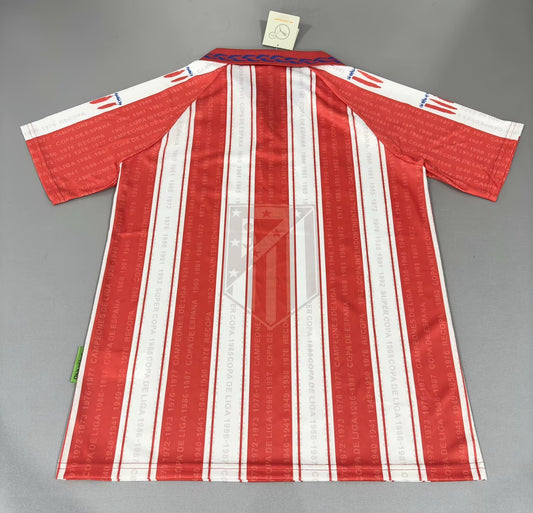 Atletico Madrid 1995/96 Home Retro Jersey - back view