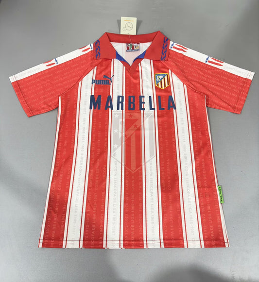 Atletico Madrid 1995/96 Home Retro Jersey - front view