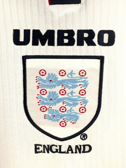 England 1998 Home Long Sleeve Retro Jersey - detail view