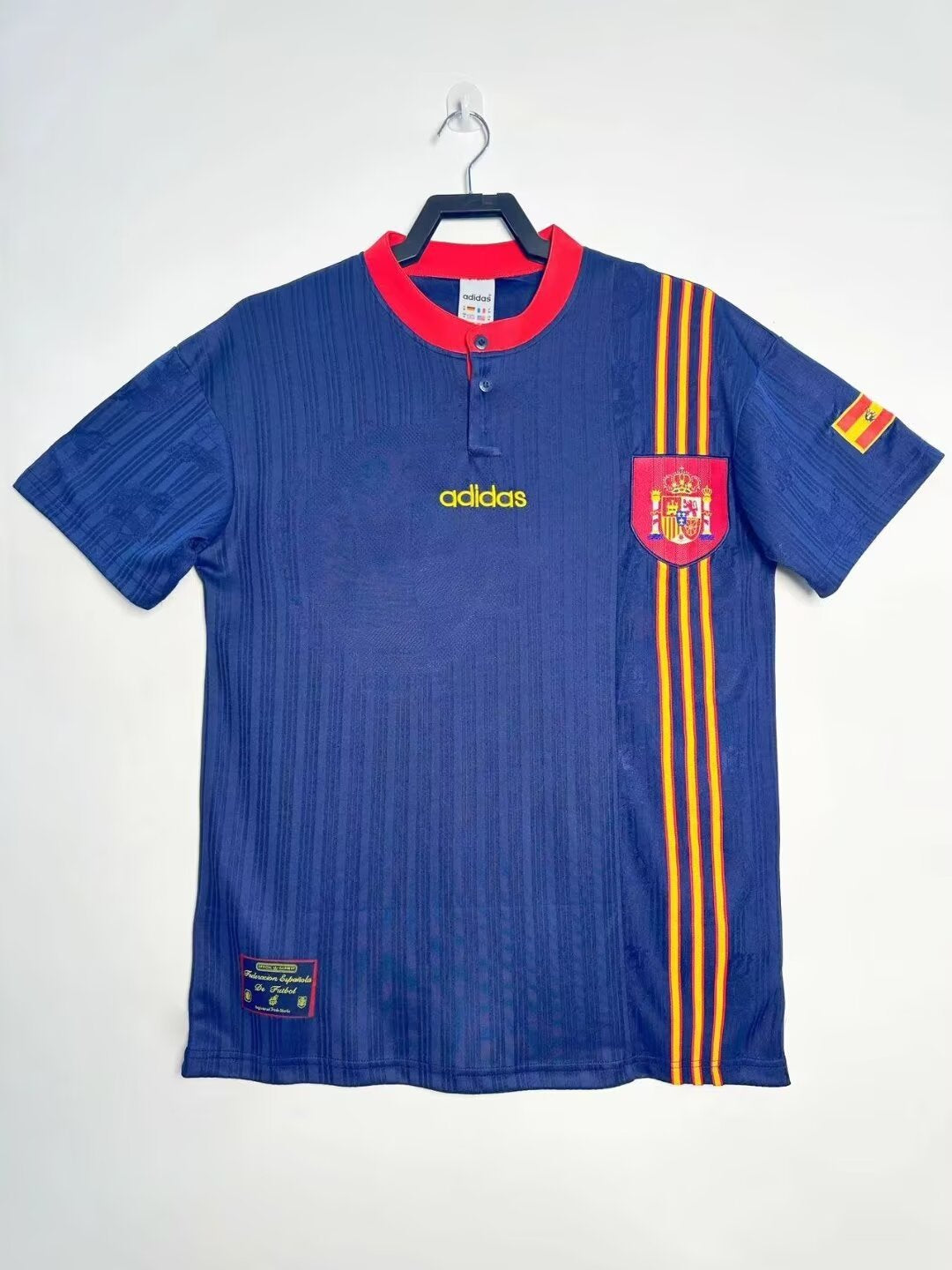 Spain 1996 Away Jacquard Retro Jersey - front view