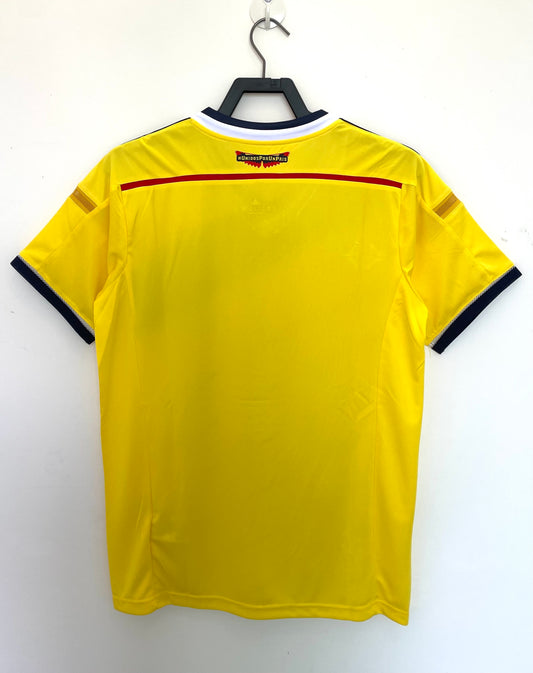 Colombia 2014 Home Retro Jersey - back view
