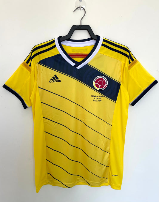 Colombia 2014 Home Retro Jersey - front view