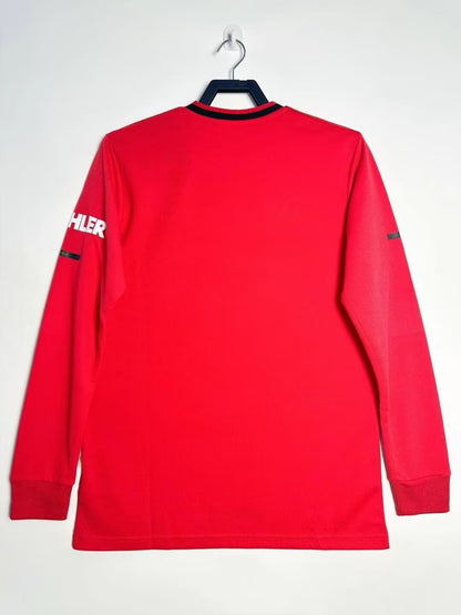 Manchester United 2019/20 Home Long Sleeve Retro Jersey - back view