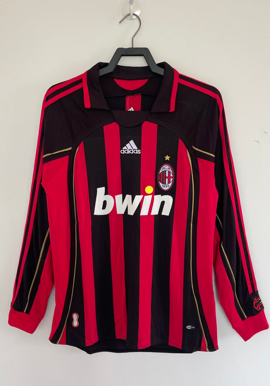 AC Milan 2006/07 Home Long Sleeve Retro Jersey - front view