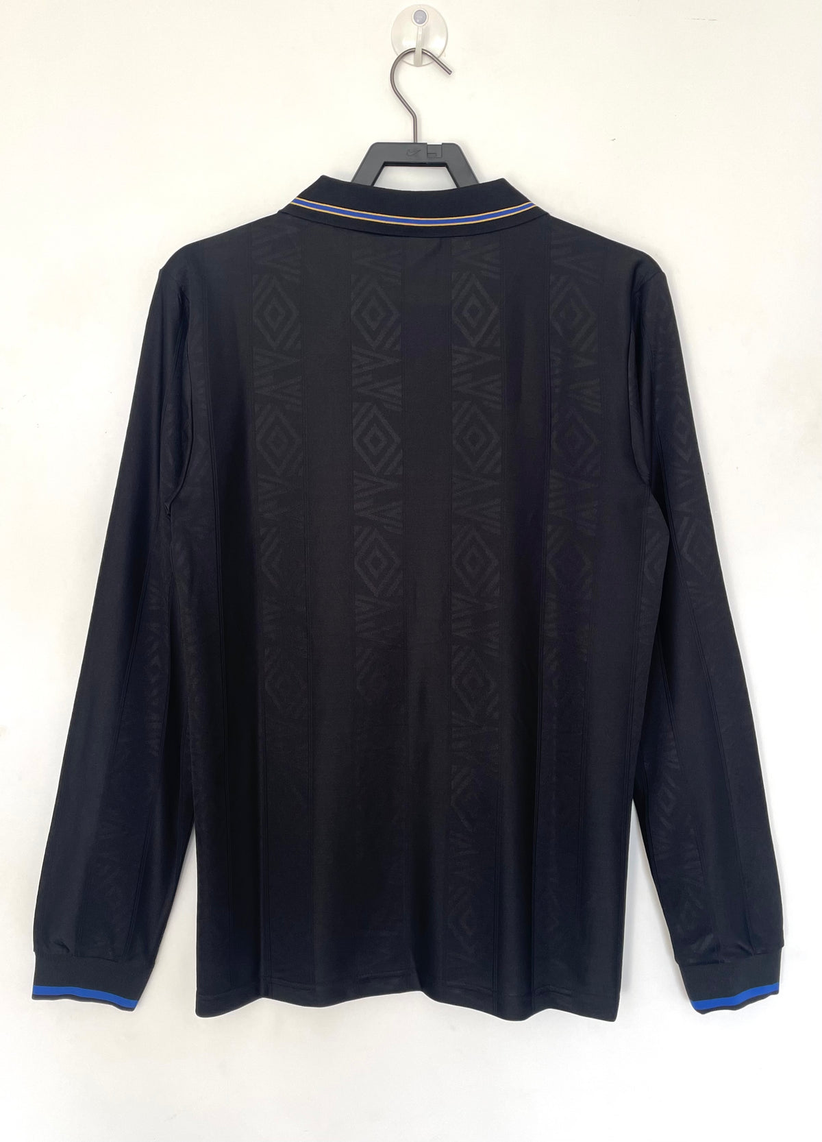 Manchester United 1993/94 Away Long Sleeve Black Retro Jersey - back view