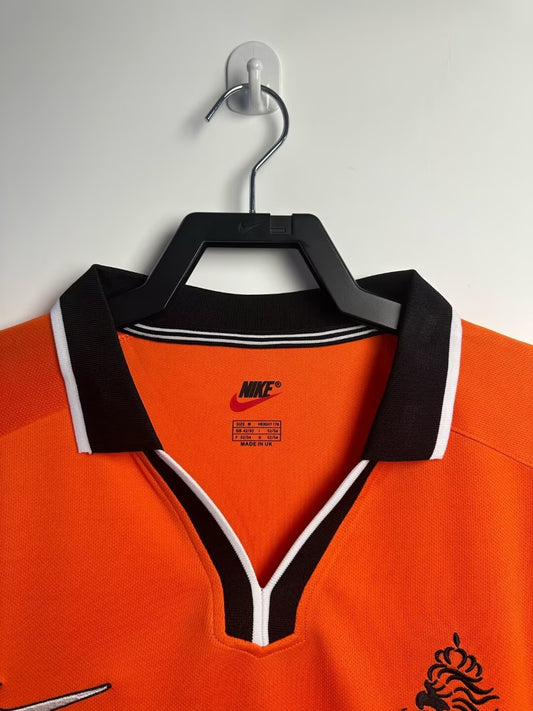 Netherlands 1998 Home Long Sleeve Retro Jersey - front view