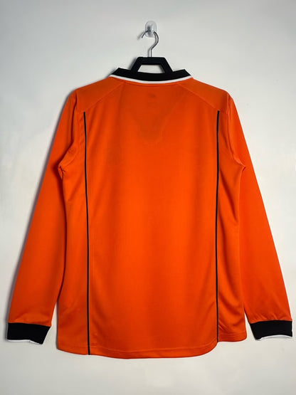Netherlands 1998 Home Long Sleeve Retro Jersey - back view