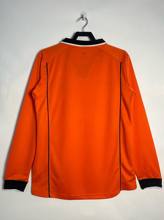 Netherlands 1998 Home Long Sleeve Retro Jersey - back view
