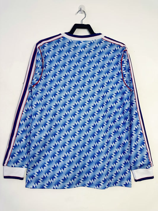 Manchester United 1990/92 Away Long Sleeve Retro Jersey - back view