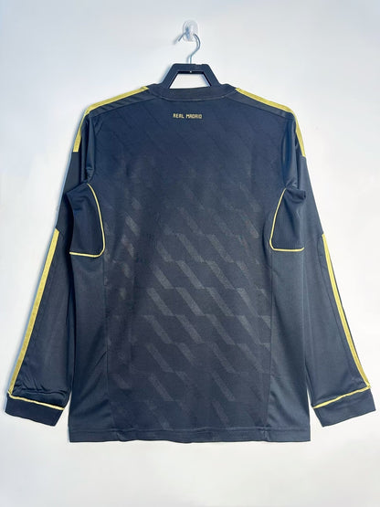 Real Madrid 2011/12 Away Long Sleeve Retro Jersey - back view