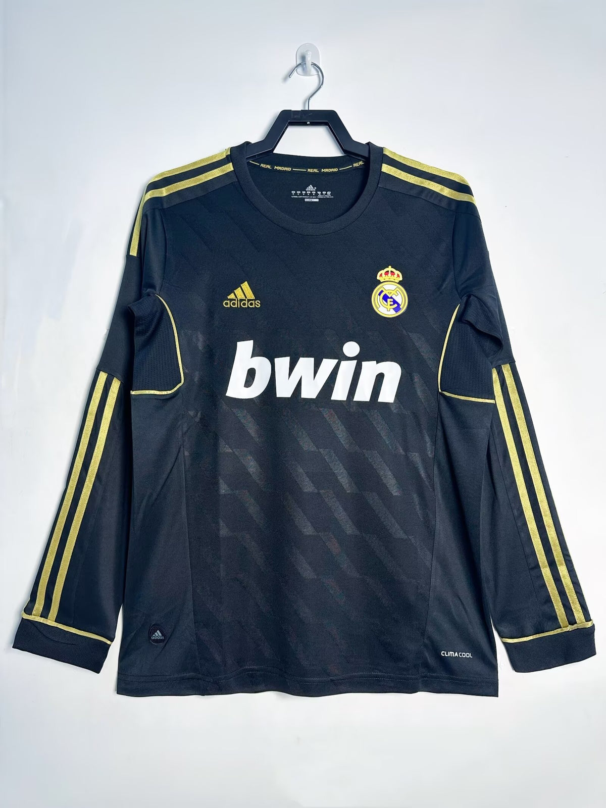Real Madrid 2011/12 Away Long Sleeve Retro Jersey - front view