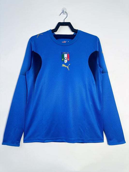 Italy 2006 Home Long Sleeve Retro Jersey - front view